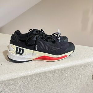Wilson Rush Pro 4.0 Shoes Mens Size 10 BLK Athletic Pickleball Tennis Sneakers